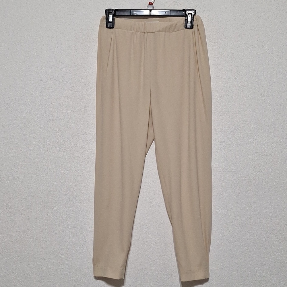 Babaton Aritzia Cream Preppy Quiet Luxury High Rise Tapered Leg Trouser Pants S